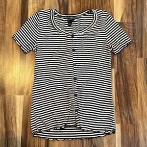 Art Class Striped Short Sleeve Shirt Size L 10/12
